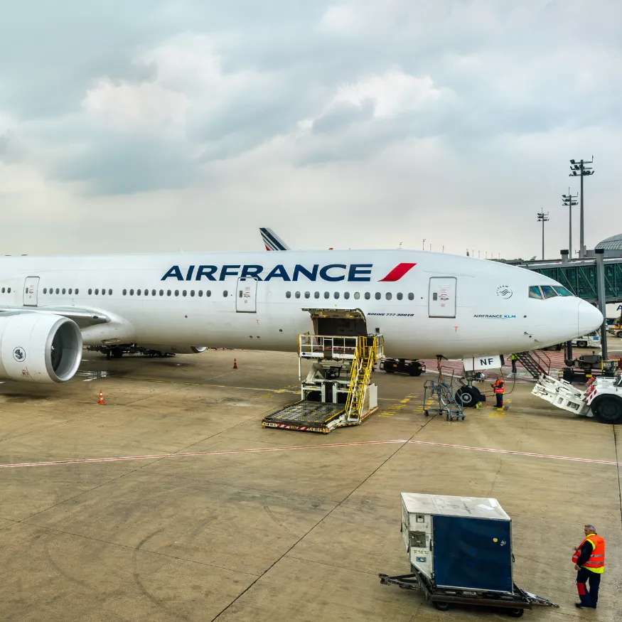 Avión de Air France en Roissy Charles de Gaulle
